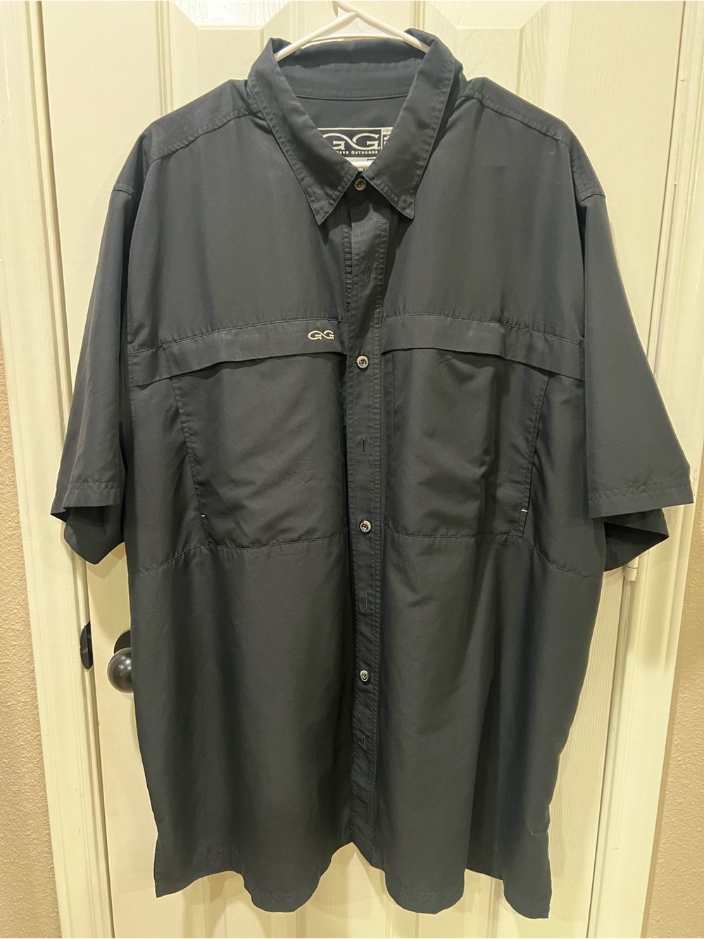 GameGuard 1023 Vented Shirt Mens Black Button Down Short Sleeve 3XL
